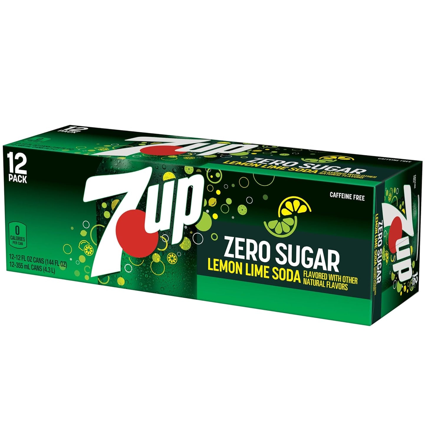 7UP Diet Lemon-Lime Soda, 12 Oz Cans – Caffeine-Free Desk Beverage for Late Work Sessions