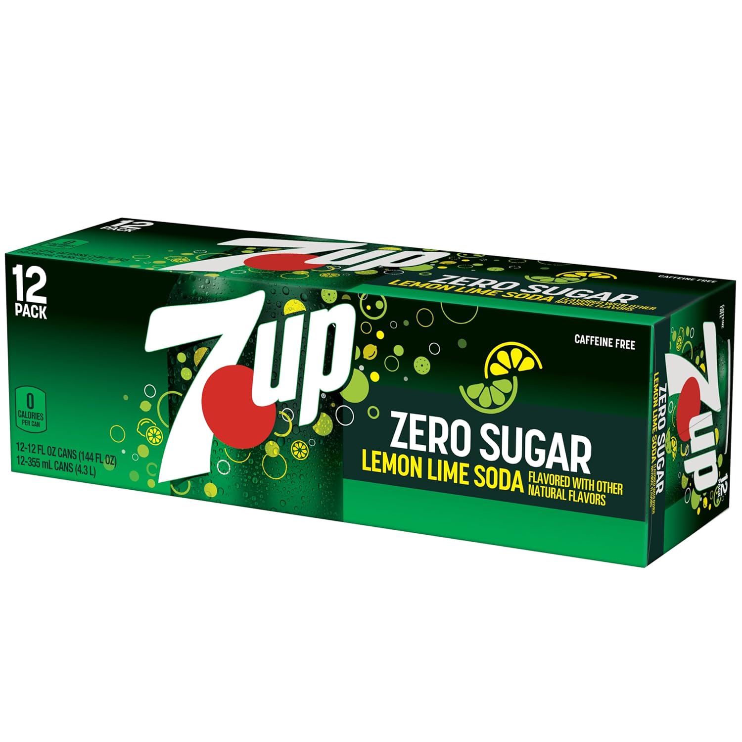 7UP Diet Lemon-Lime Soda, 12 Oz Cans – Caffeine-Free Desk Beverage for Late Work Sessions