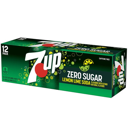 7UP Diet Lemon-Lime Soda, 12 Oz Cans – Caffeine-Free Desk Beverage for Late Work Sessions