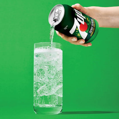 7UP Diet Lemon-Lime Soda, 12 Oz Cans – Caffeine-Free Desk Beverage for Late Work Sessions