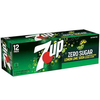 7UP Diet Lemon-Lime Soda, 12 Oz Cans – Caffeine-Free Desk Beverage for Late Work Sessions