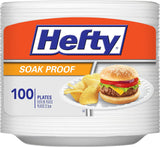 Hefty Soak Proof Foam Plates – Outdoor Party Plates for BBQ, Patio Dining and Park Picnics