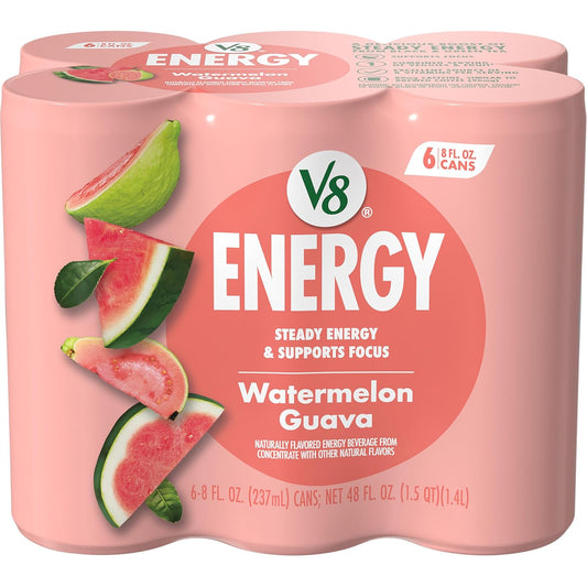 80mg caffeine per 8 fl oz can, comparable to a single cup of coffee