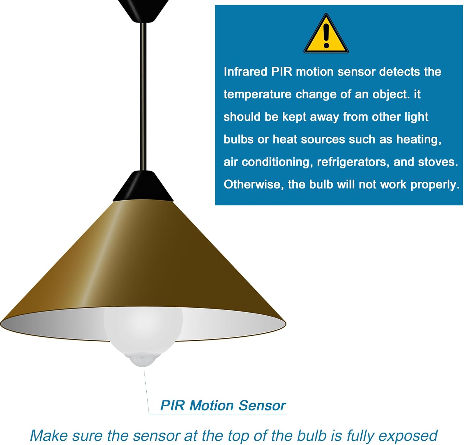 9W Motion Sensor Bulb E26 – Hands-Free Outdoor Light for Garage, Driveway, Side Yard, Garden Path