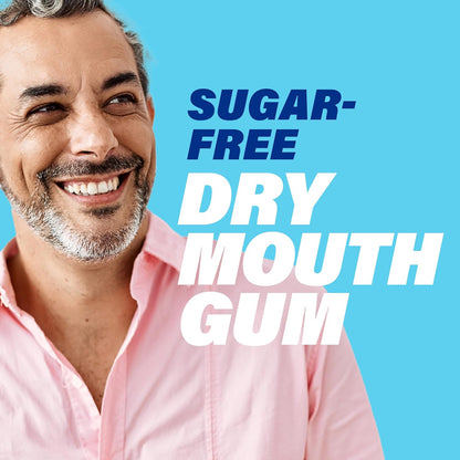 ACT Dry Mouth Gum – Outdoor Dining Chew to Refresh After Meals Away From Home, Soothing Mint