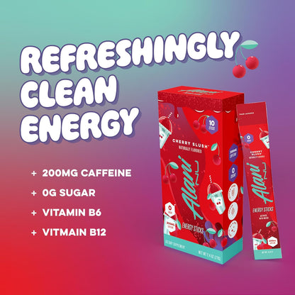 Alani Nu PINK SLUSH Energy Sticks – Just-Add-Water Caffeine for Travel, Office Pantry, and Long Study Hours