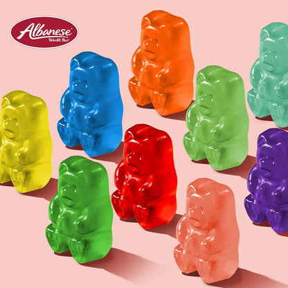 Albanese 12 Flavor Gummi Bears Family Size – Safe Shareable Snack for Nursery, Playroom, and Kids Birthday Parties