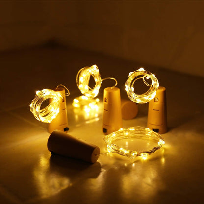 Aluan Uncomplicated Wine Bottle String Lights 10 Pack – Less-Is-More Decor for Intentional, Clutter-Free Living Spaces