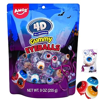 Amos 4D Halloween Gummies – Conversation-Starting Candy Dish Showpiece for Front Porch & Entryway Styling