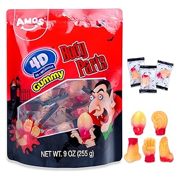 Amos 4D Halloween Gummies – Conversation-Starting Candy Dish Showpiece for Front Porch & Entryway Styling