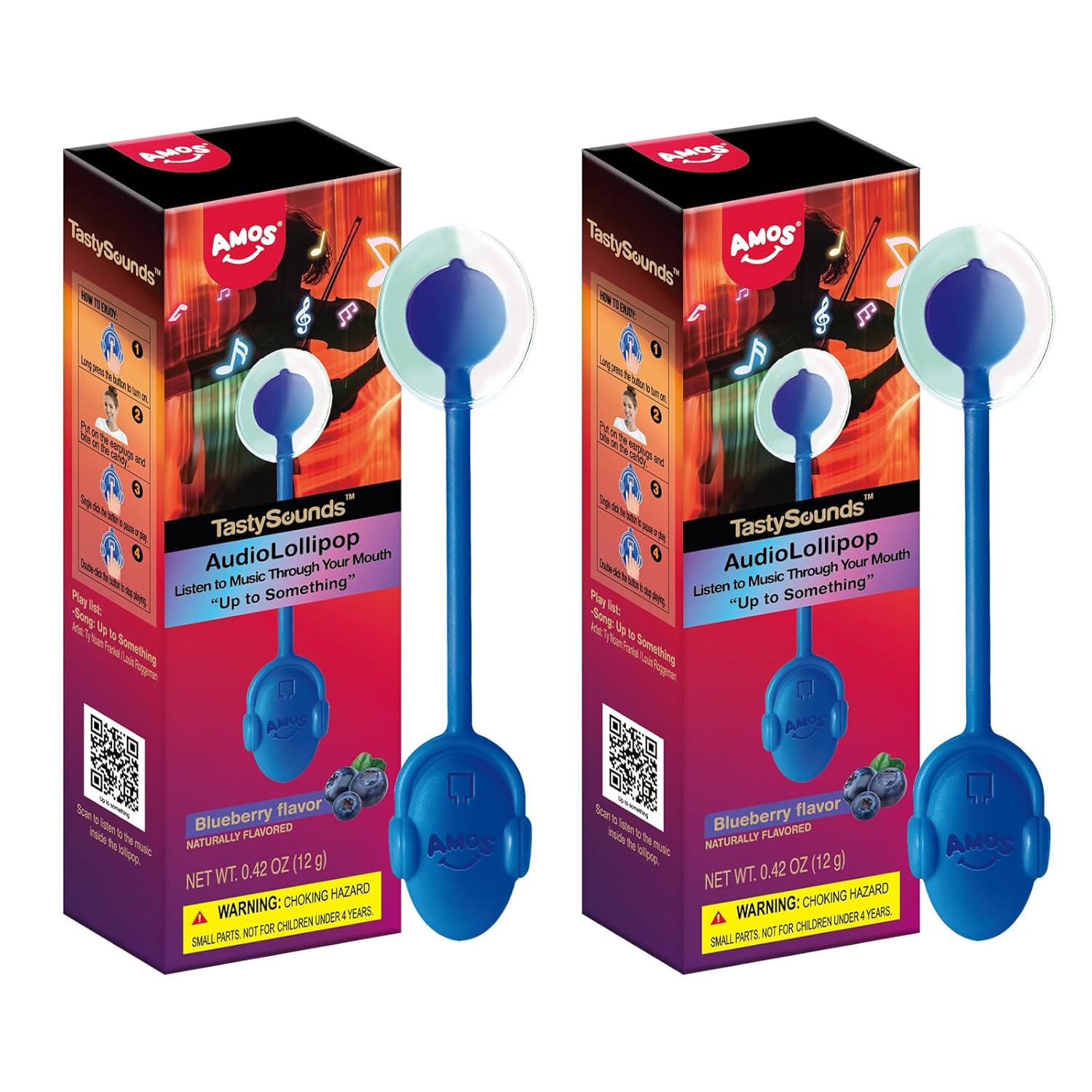 Amos Music Lollipop Candy – Backyard Party Favor for Outdoor Gatherings, Mixed-Flavor Singing Candy