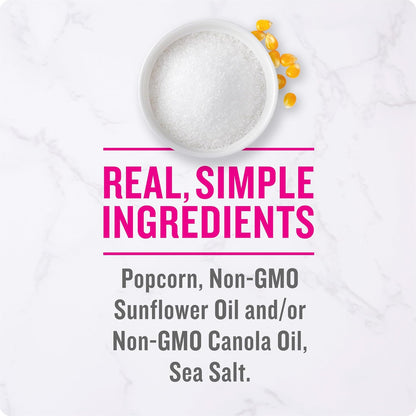 Angie's BOOMCHICKAPOP Sea Salt Popcorn – Clean-Ingredient Self-Care Snack for Yoga and Reading Time