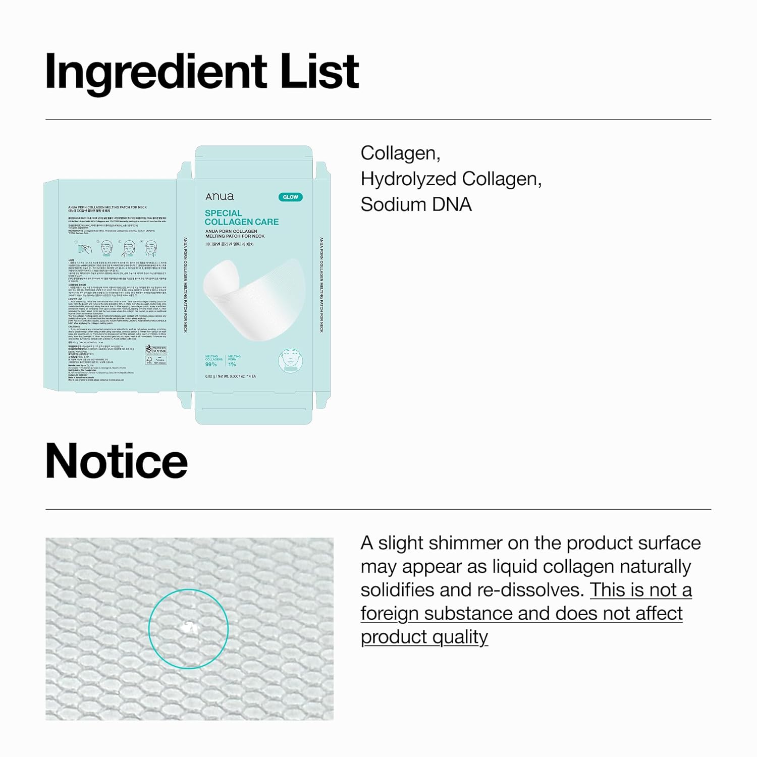 Anua PDRN Collagen Melting Patch – Holiday Gift for Mom, PDRN Firming Patches for Fine Lines
