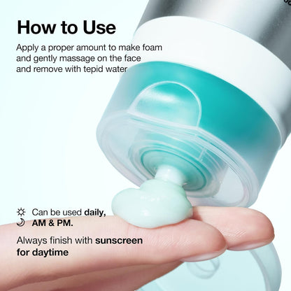 Anua PDRN Hyaluronic Acid Cleansing Foam – One-Step Cleanser and Mask for Intentional Routines, Neutral Bathroom Aesthetic