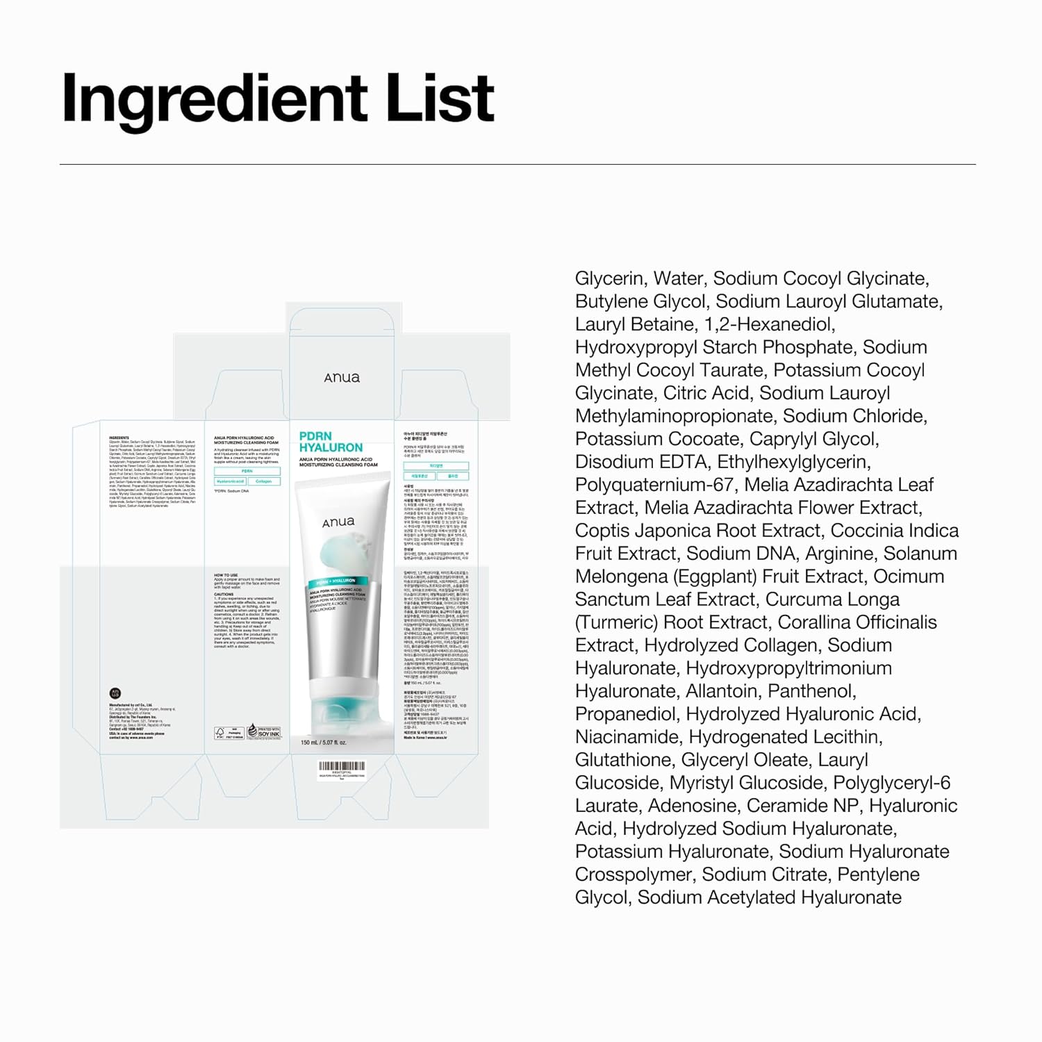Anua PDRN Hyaluronic Acid Cleansing Foam – One-Step Cleanser and Mask for Intentional Routines, Neutral Bathroom Aesthetic