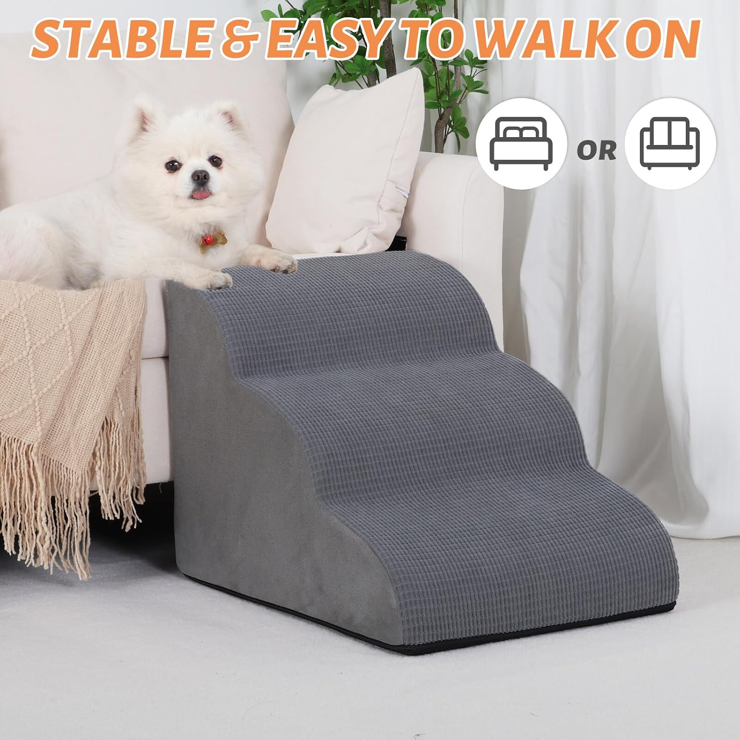 Aodisman Dog Stairs for Bed – Practical Housewarming Gift for New Puppy and Kitten Parents
