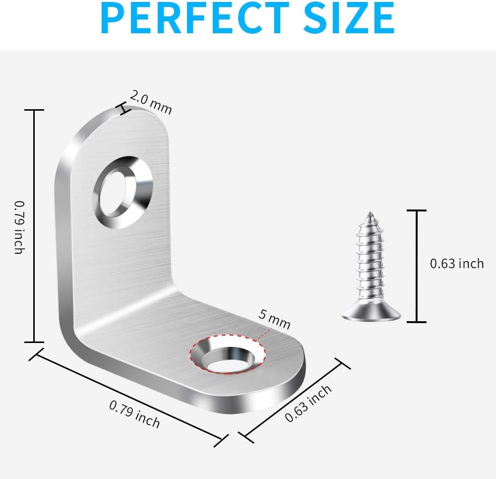 AODLANA Stainless Corner Brace – Simple Bracket Solution for Less-Is-More Homes, Stabilize Furniture Joints