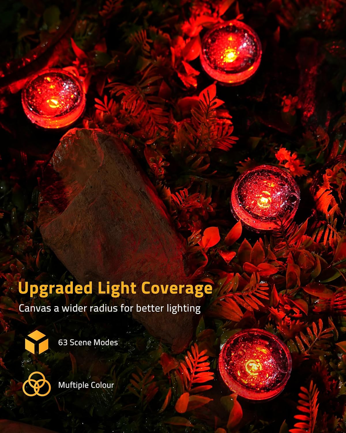 Aoycocr Decorative Pathway Lights – 50FT App-Controlled String for Stylish Home Ambiance Year-Round