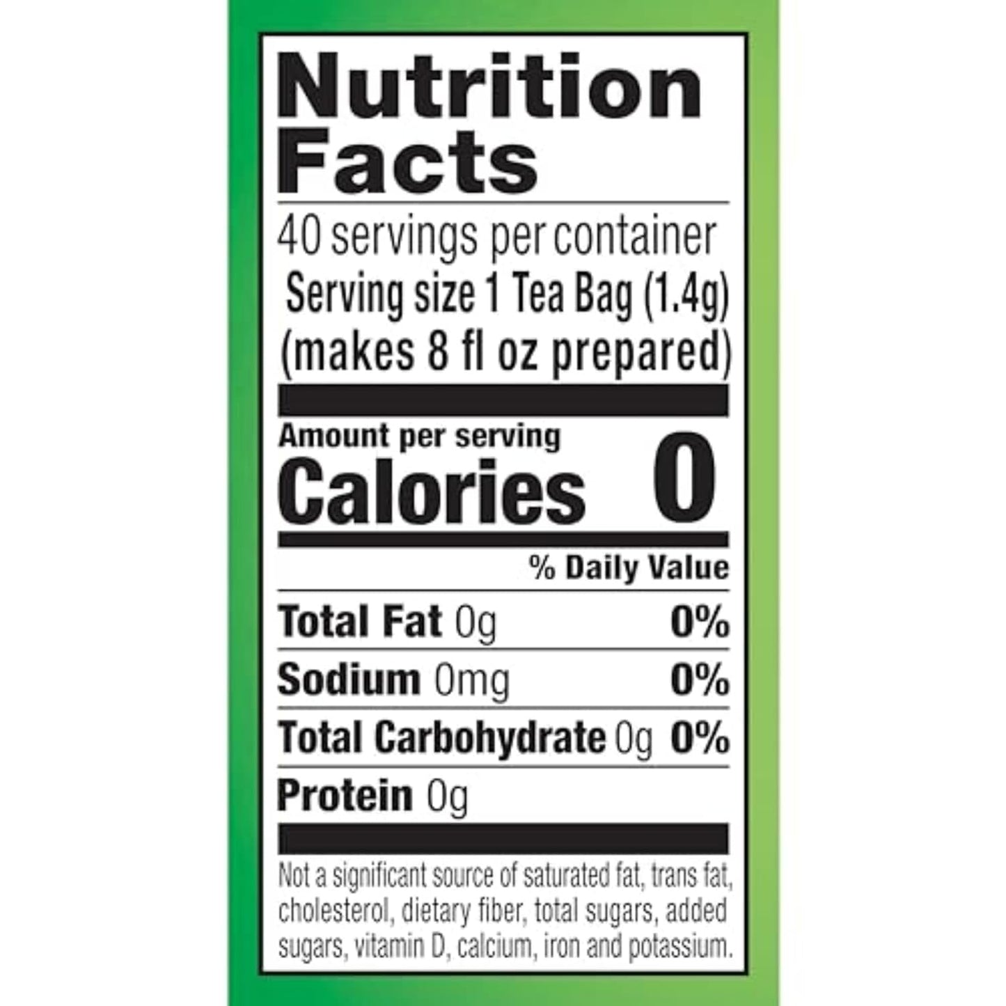 approximately 50mg of flavonoids per serving (100mg per two-cup serving recommendation)