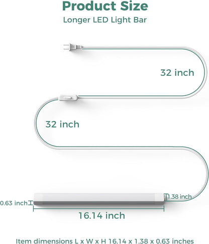 ASOKO Plug and Play Under Counter Light – Reinforced Cord, 7W Low-Heat Output, and ETL Safety Certified