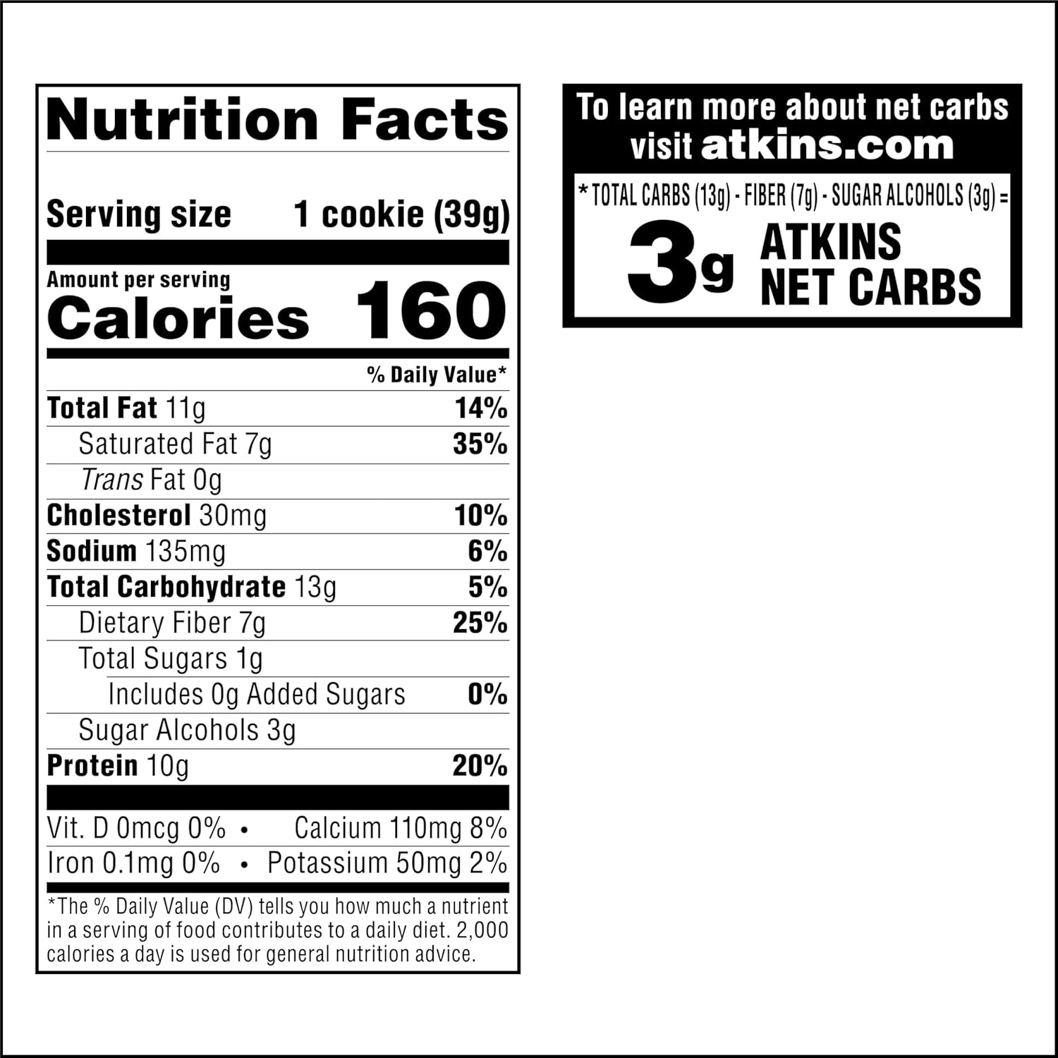 Atkins Double Chocolate Chunk Cookie – 15g Protein Snack for Wellness Routines and Sugar-Conscious Dieters