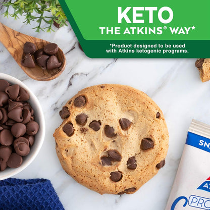 Atkins Double Chocolate Chunk Cookie – 15g Protein Snack for Wellness Routines and Sugar-Conscious Dieters