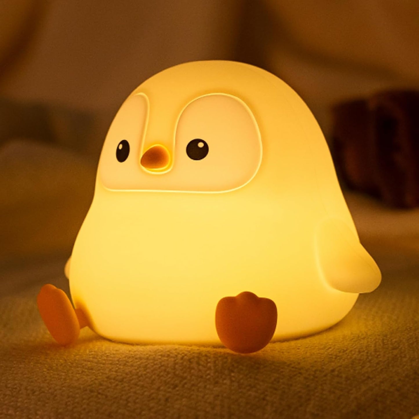 ATSUI Squishy Penguin Lamp – Stress Relief Night Light for Anxiety and Self-Care Corners, Knead and Glow Therapy