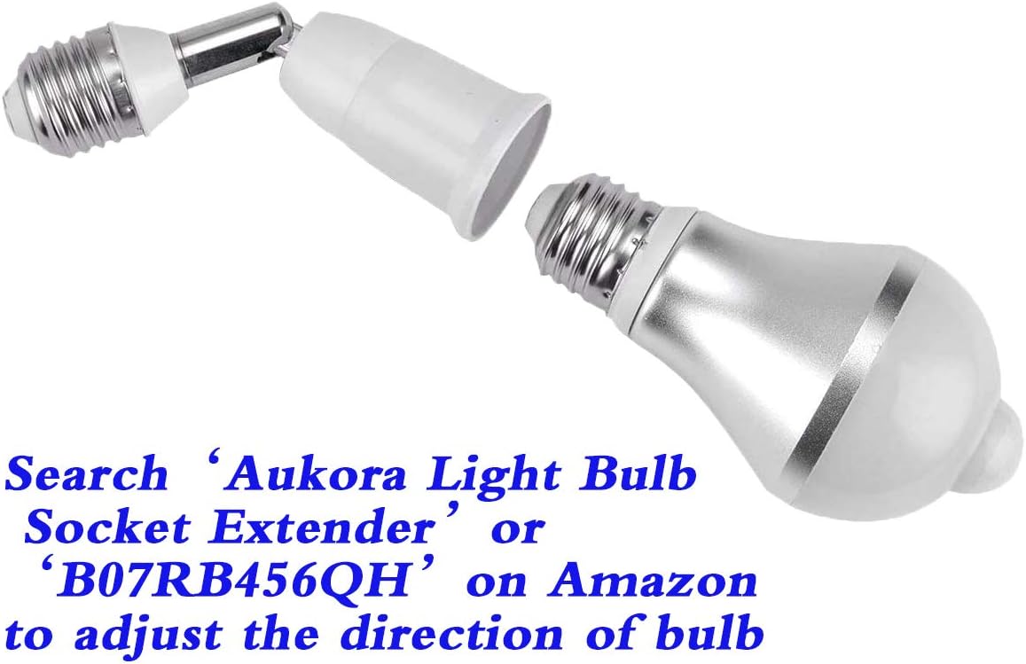 Aukora PIR Motion Light Bulbs – Smoke-Free Dusk to Dawn Safety Lighting for Bedrooms, Nurseries and Senior Living Spaces