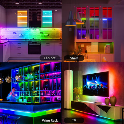 Aulanto Smart LED Light Bars for Living Room Ambiance, Music-Sync Mood Lighting for Modern Home Decor