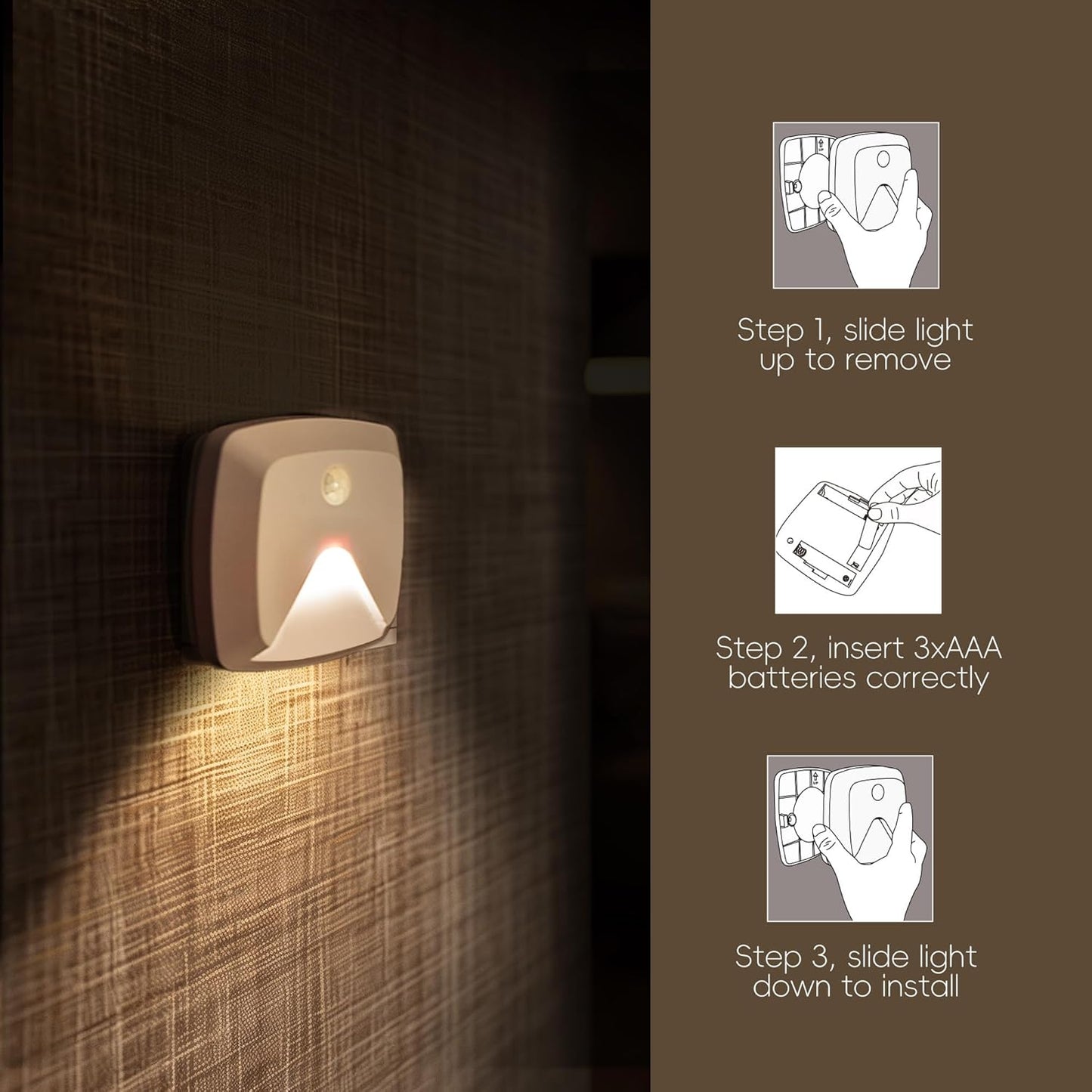 Aurora Glow Battery Night Lights – Child-Safe Hallway Lighting for Toddler Bedtime Trips