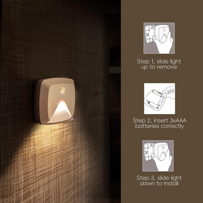 Aurora Glow Battery Night Lights – Child-Safe Hallway Lighting for Toddler Bedtime Trips