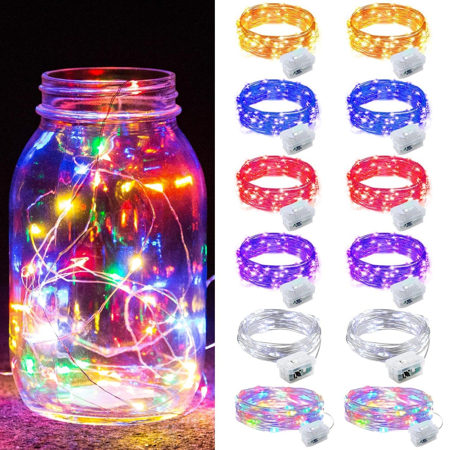 Aurora Glow Starry String Lights 20 LED Weather Resistant for Garden Pathway Decoration and Evening Gatherings