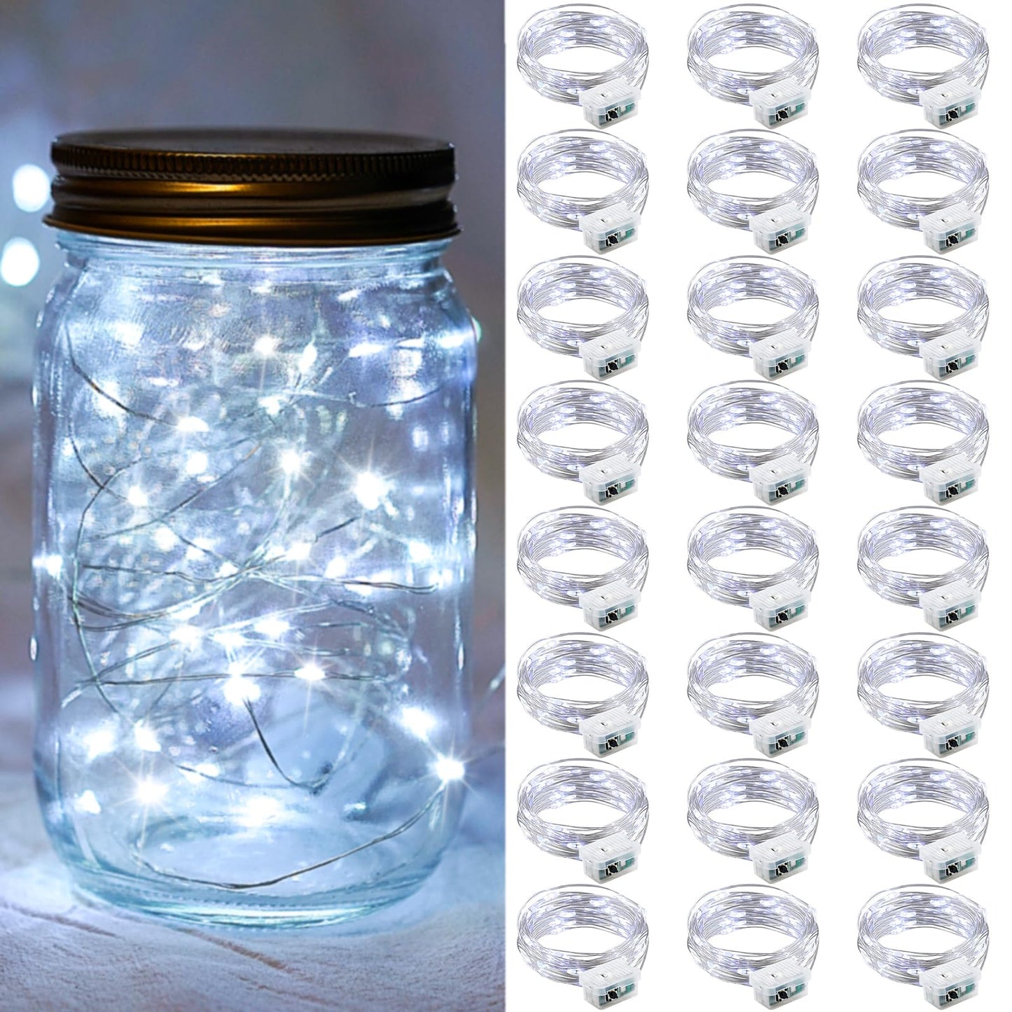 Aurora Glow Starry String Lights 20 LED Weather Resistant for Garden Pathway Decoration and Evening Gatherings