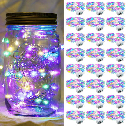 Aurora Glow Starry String Lights 20 LED Weather Resistant for Garden Pathway Decoration and Evening Gatherings