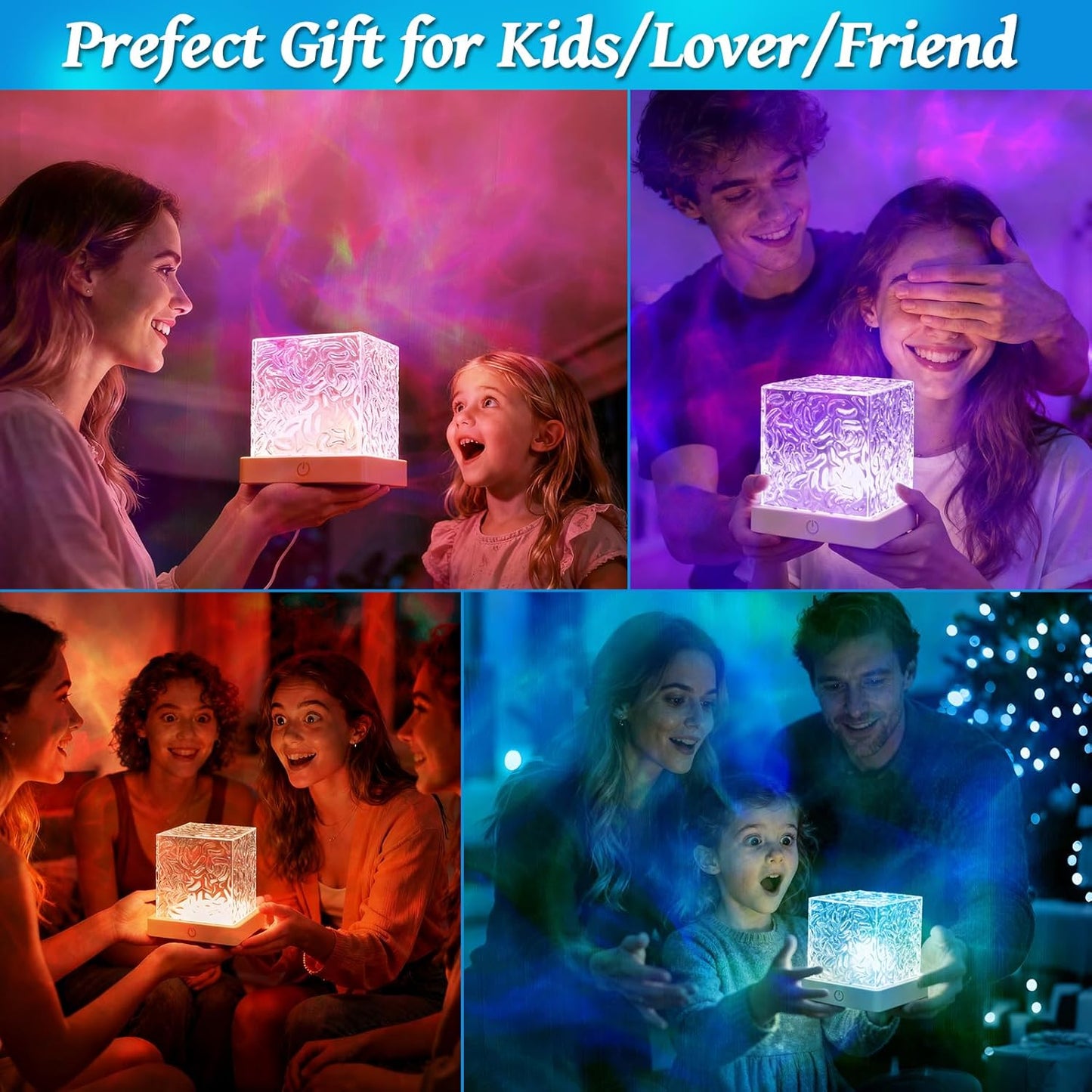 AuroraLume Ripple Mood Lamp – Relaxing Ambient Light for Quiet Corners and Home Spa Experience