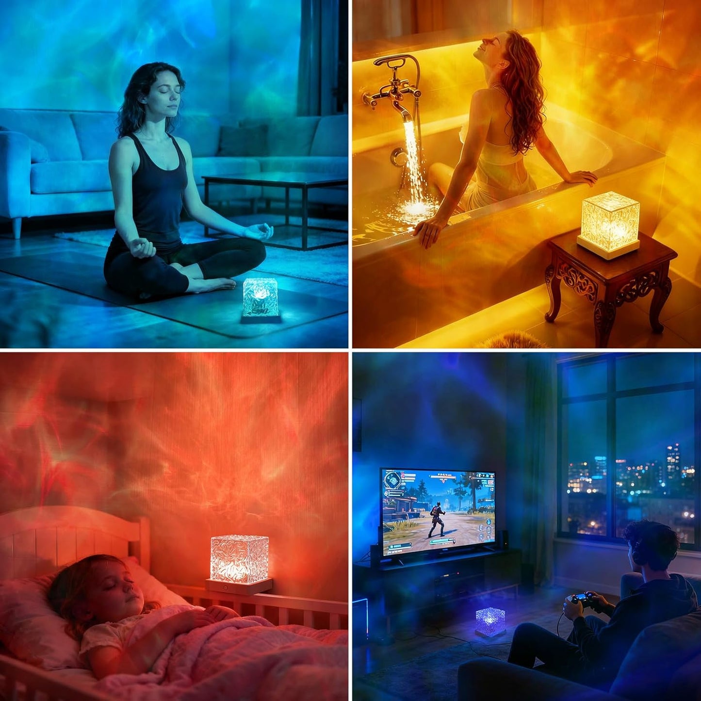AuroraLume Ripple Mood Lamp – Relaxing Ambient Light for Quiet Corners and Home Spa Experience