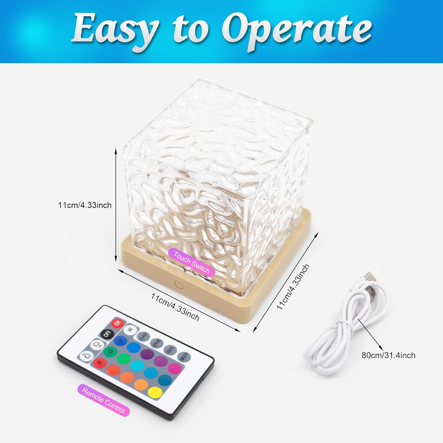 AuroraLume Ripple Mood Lamp – Relaxing Ambient Light for Quiet Corners and Home Spa Experience