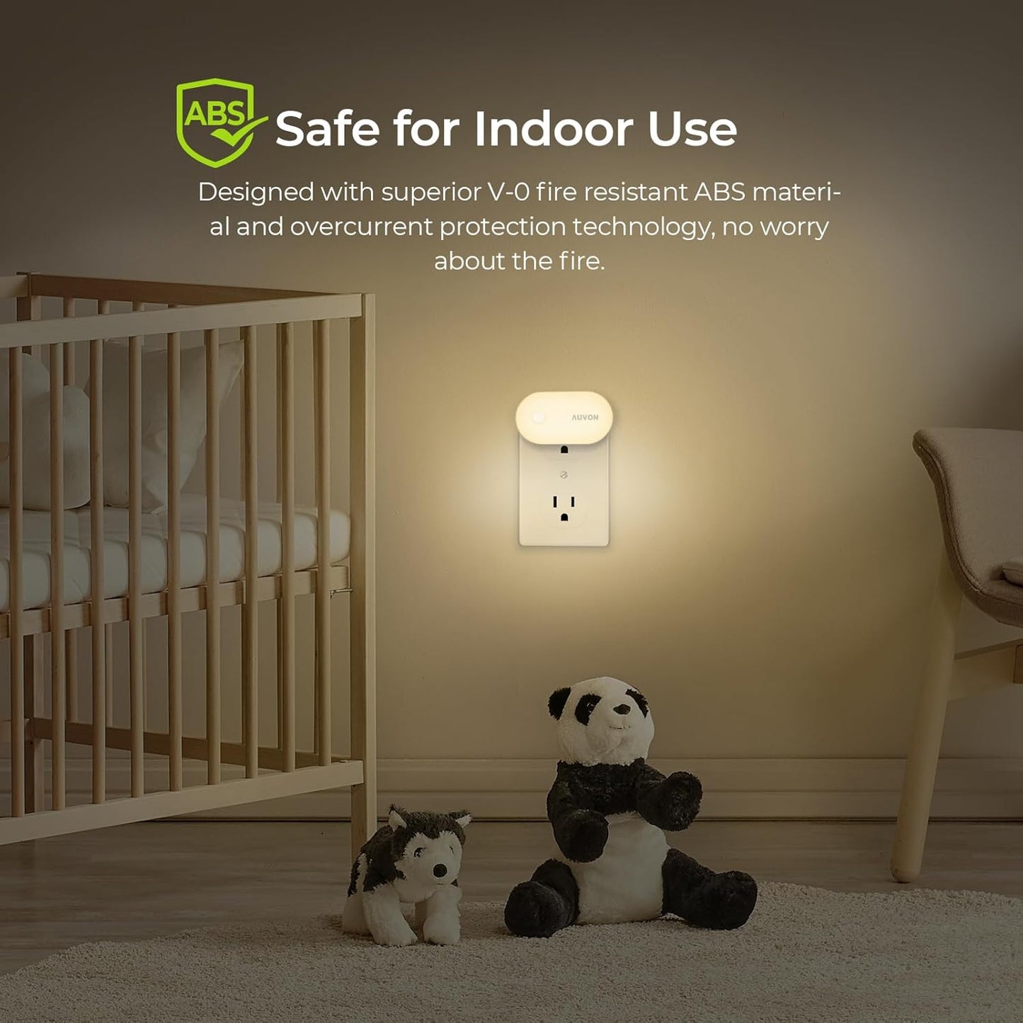 AUVON LED Night Light Set – Practical Birthday Gift for Mom, Dad and Grandparents with Dimmable Motion Activated Glow