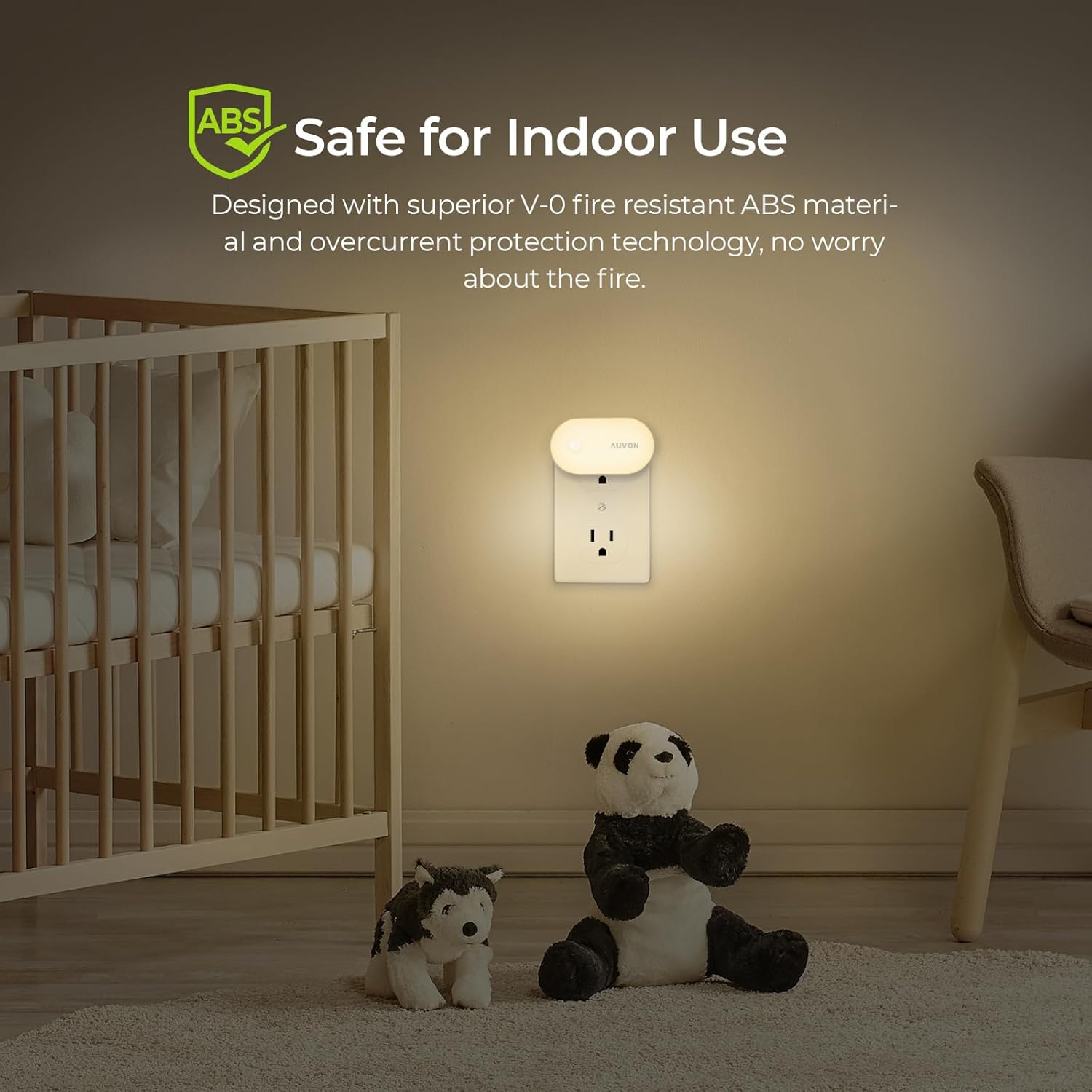 AUVON LED Night Light Set – Practical Birthday Gift for Mom, Dad and Grandparents with Dimmable Motion Activated Glow