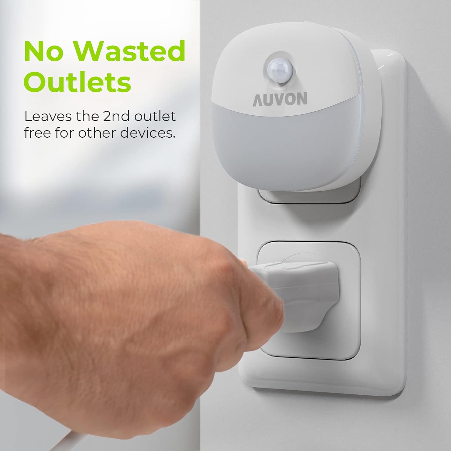 AUVON Plug in Night Light in Neutral White Tones – Effortless Ambient Glow for Intentional, Less Is More Homes