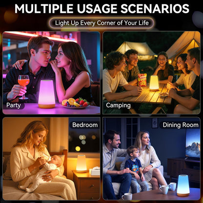 Auxmir Battery Powered Night Light – Fire Risk Free Bedroom Lamp with No Flame No Wax Drips and No Soot for Safer Sleep