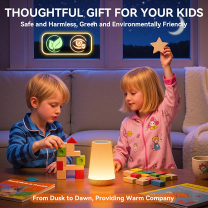 Auxmir Battery Powered Night Light – Fire Risk Free Bedroom Lamp with No Flame No Wax Drips and No Soot for Safer Sleep