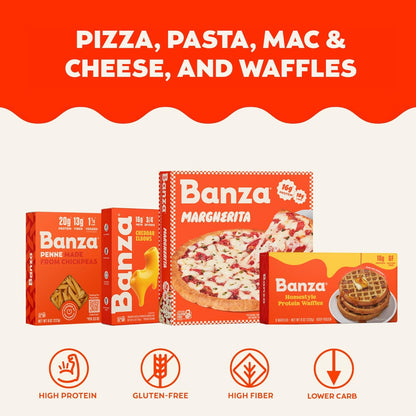 Banza Chickpea Spaghetti - High-Protein Meal Prep Pasta for Office Lunches and Weekly Planning
