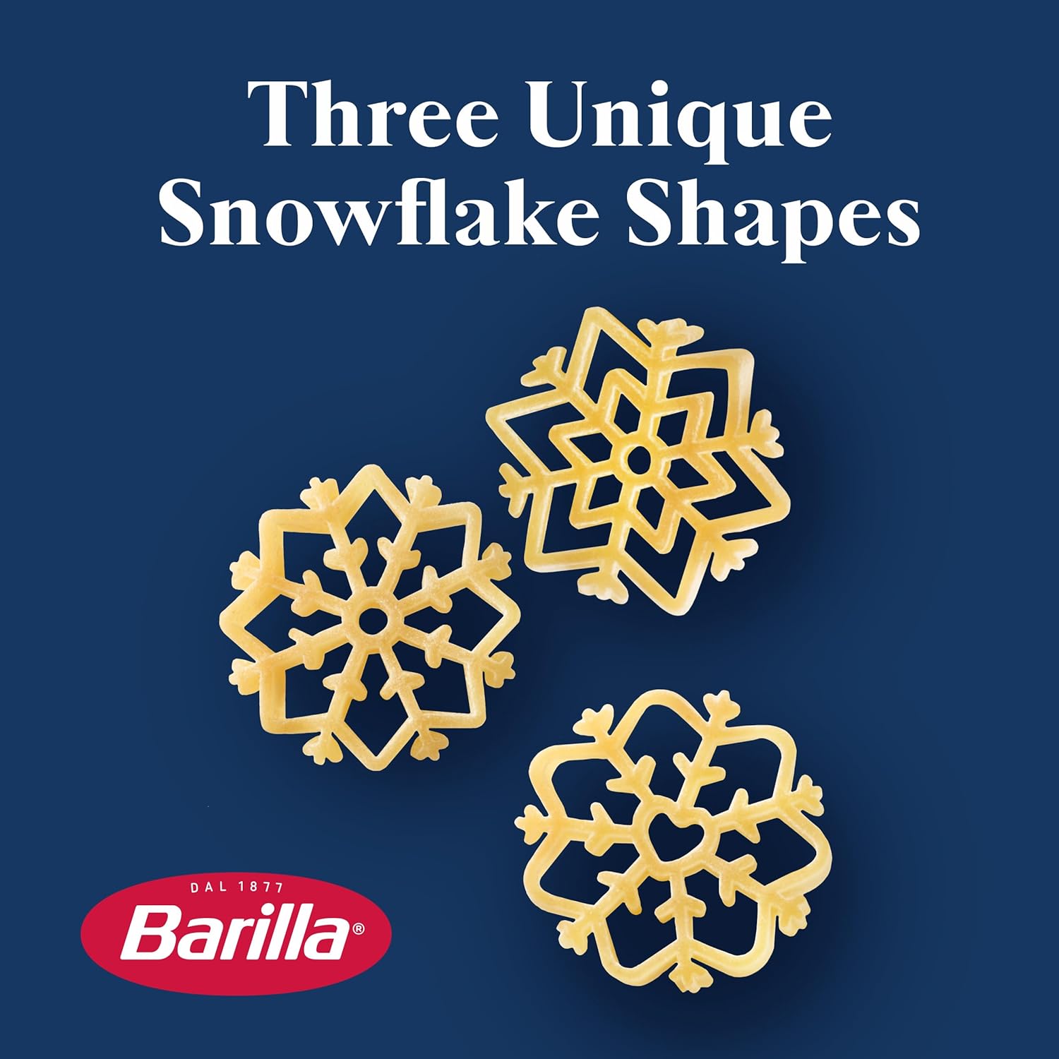 Barilla Limited Edition Snowfall Pasta, 12 Ounce – Festive Holiday Centerpiece Pasta for a Styled Christmas Dining Table