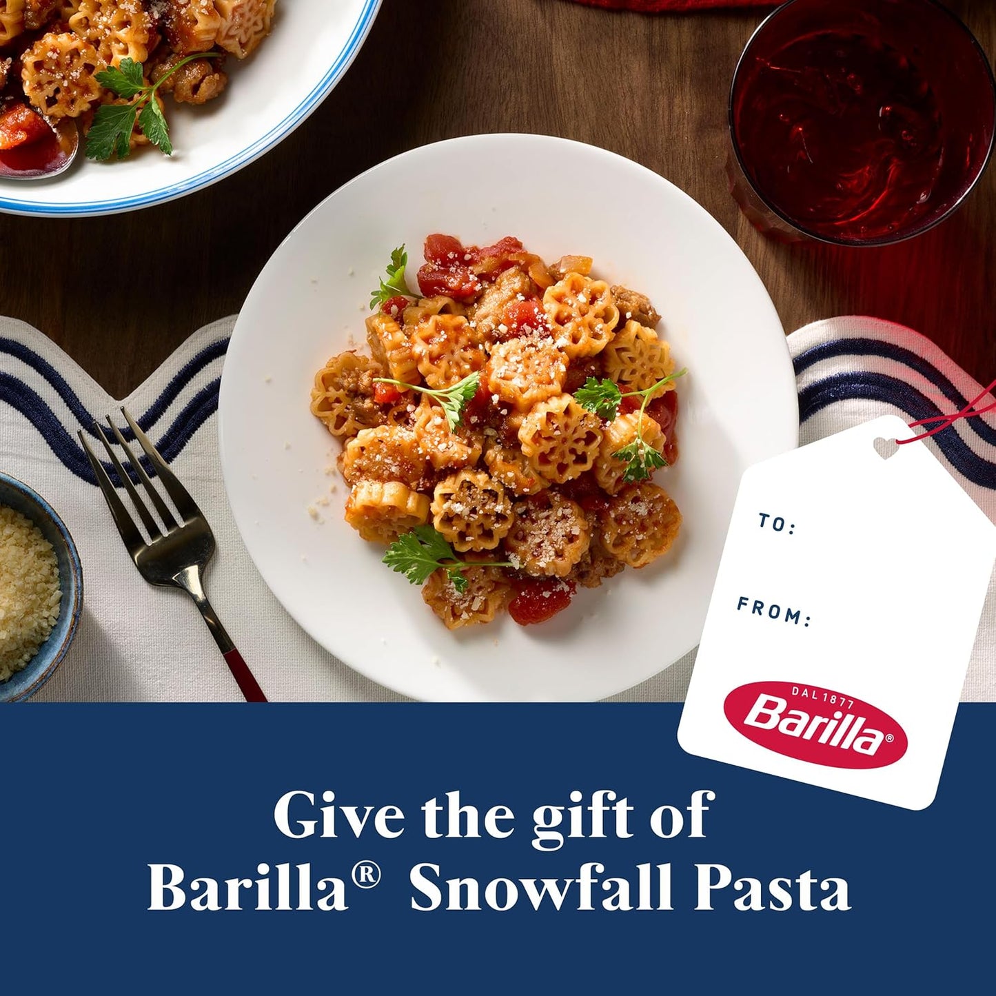 Barilla Limited Edition Snowfall Pasta, 12 Ounce – Festive Holiday Centerpiece Pasta for a Styled Christmas Dining Table