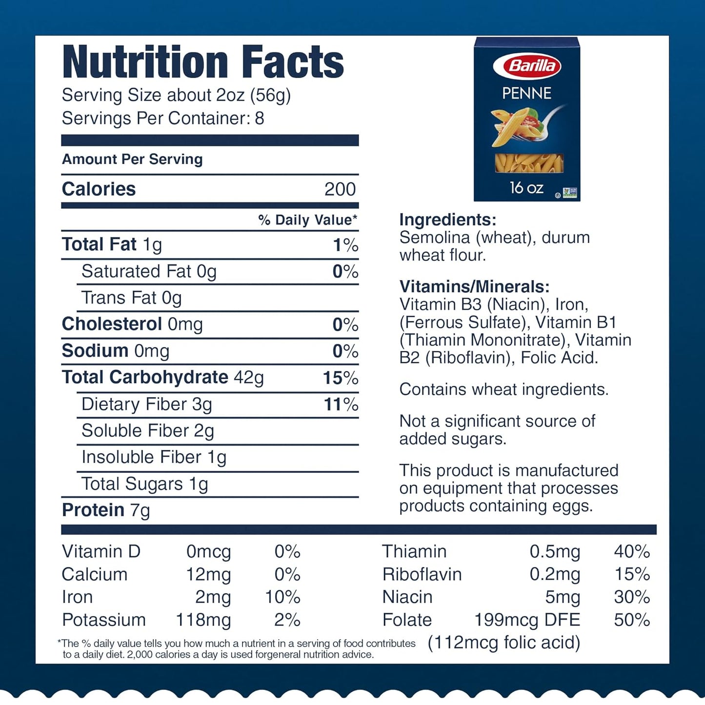 Barilla Penne Pasta, 16 oz Box – Travel-Friendly Pantry Staple for Camping and Outdoor Dinners