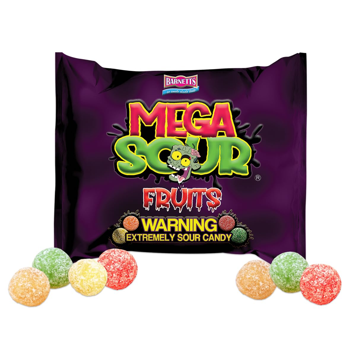 Barnetts Mega Sour Candy Fruits 227g – Edgy Valentine's Day Gift for Couples Who Love a Sour Challenge