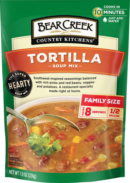 Bear Creek Tortilla Soup Mix – Compact Pantry Essential for Camp Kitchens and Outdoor Cooking