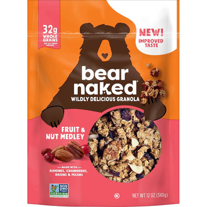 Bear Naked Whole Grain Granola – Durable Trail Fuel with Almonds and Walnuts for Backpacking, 12oz Pouch