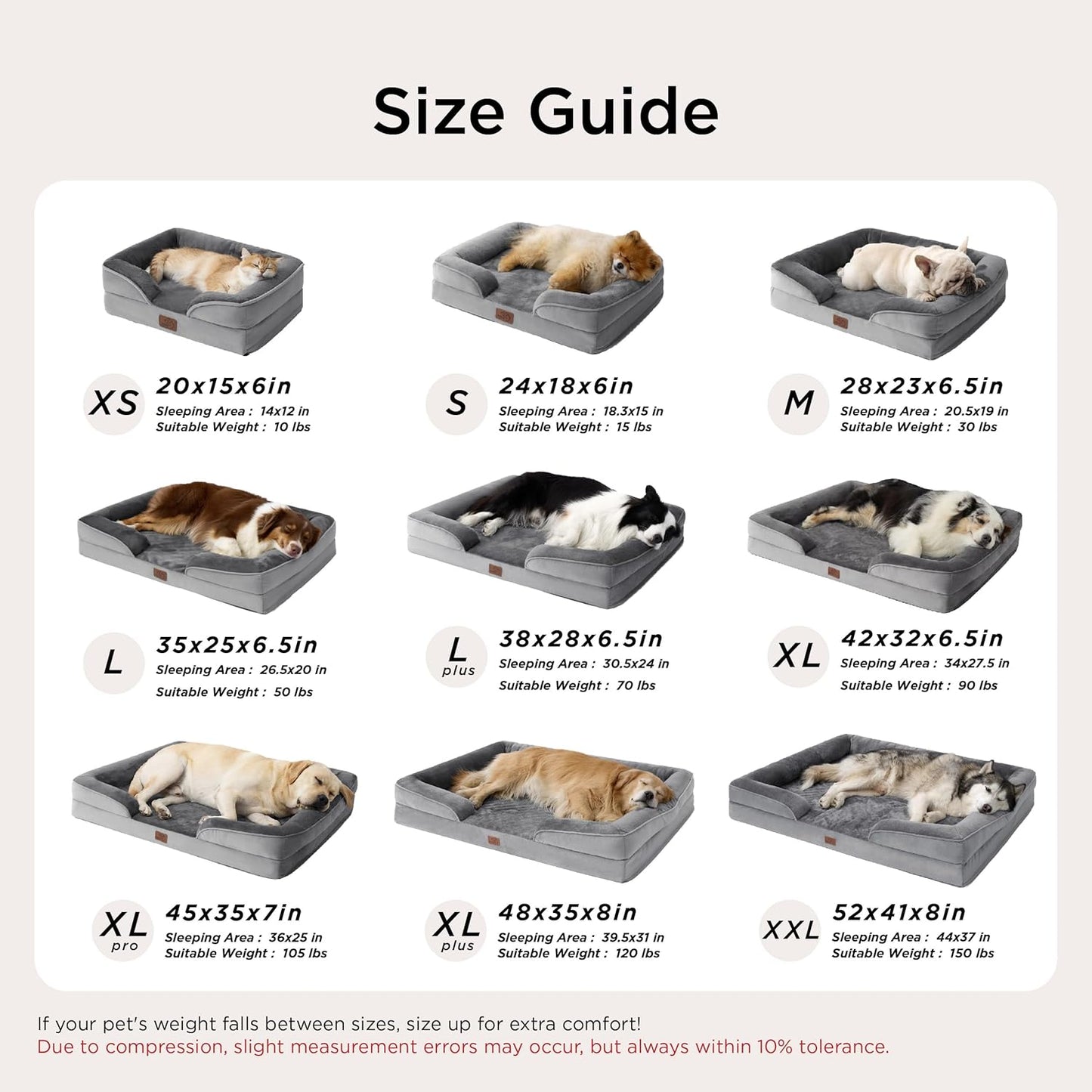Bedsure Washable Pet Sofa – Housewarming Present for New Puppy or Adopted Cat Households